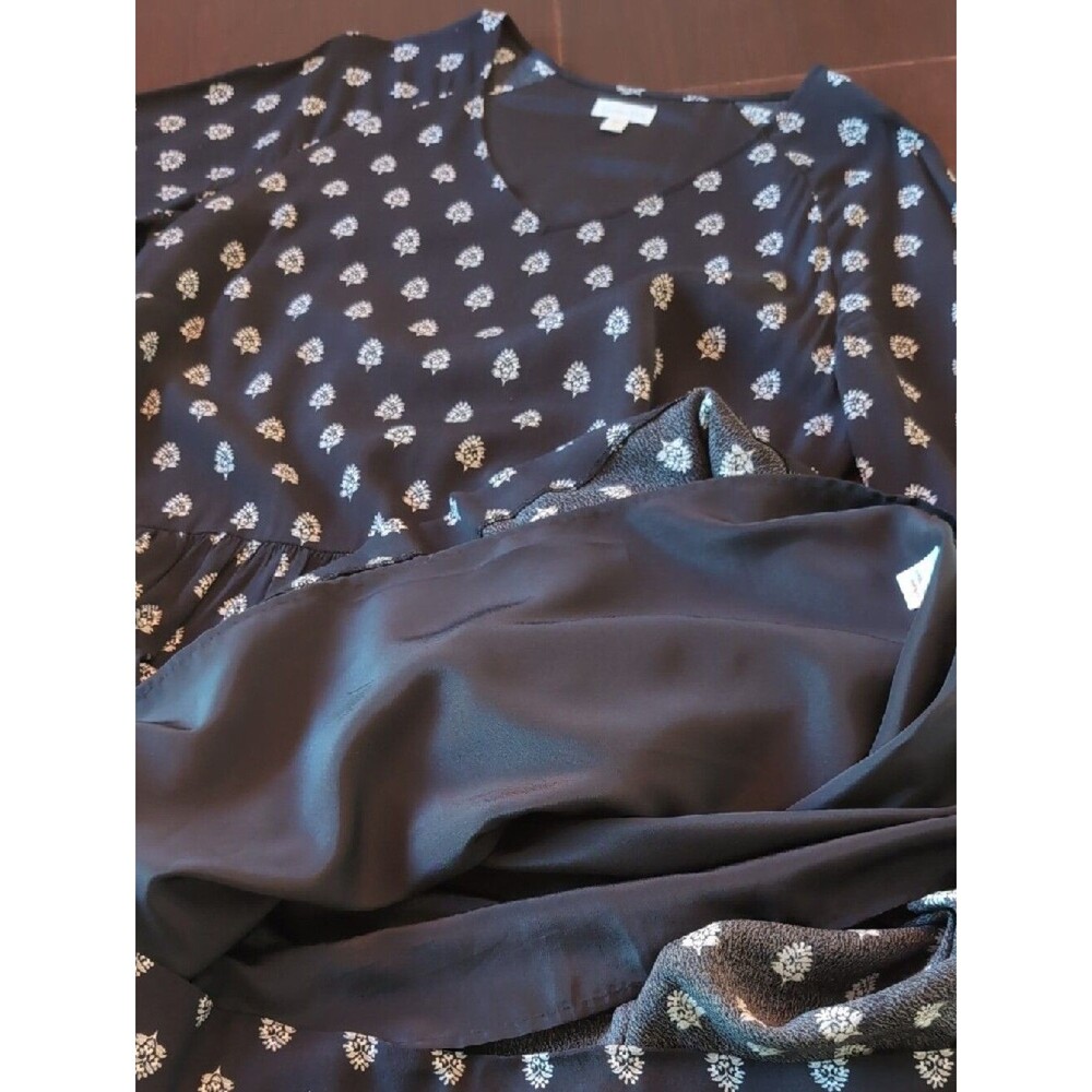 Garnet Hill | Bohemian Pocket Detail Dress | 12 | Black & White - Picture 9 of 11